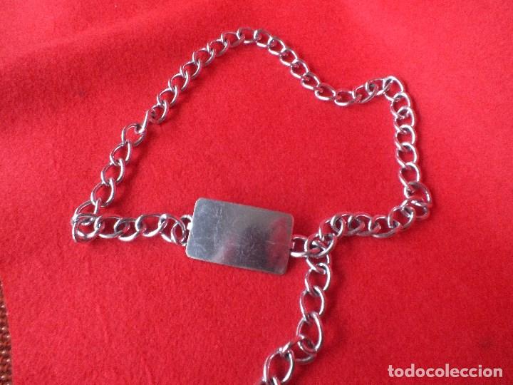 Vintage: CINTUR&Oacute;N DE CHAPA Y CADENA PLATEADA - Foto 2
