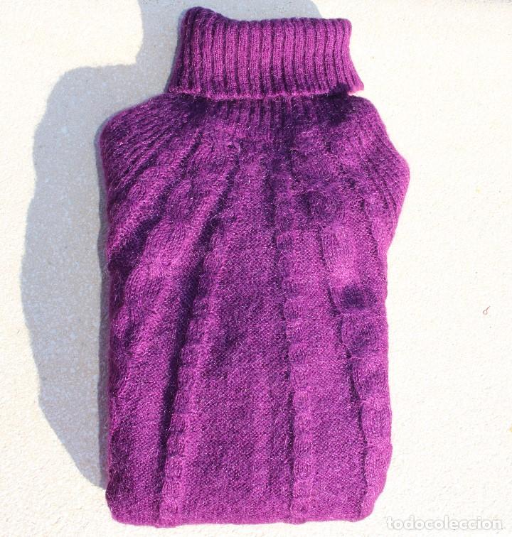 jersey mango mujer cuello vuelto violeta, efect - Compra venta todocoleccion