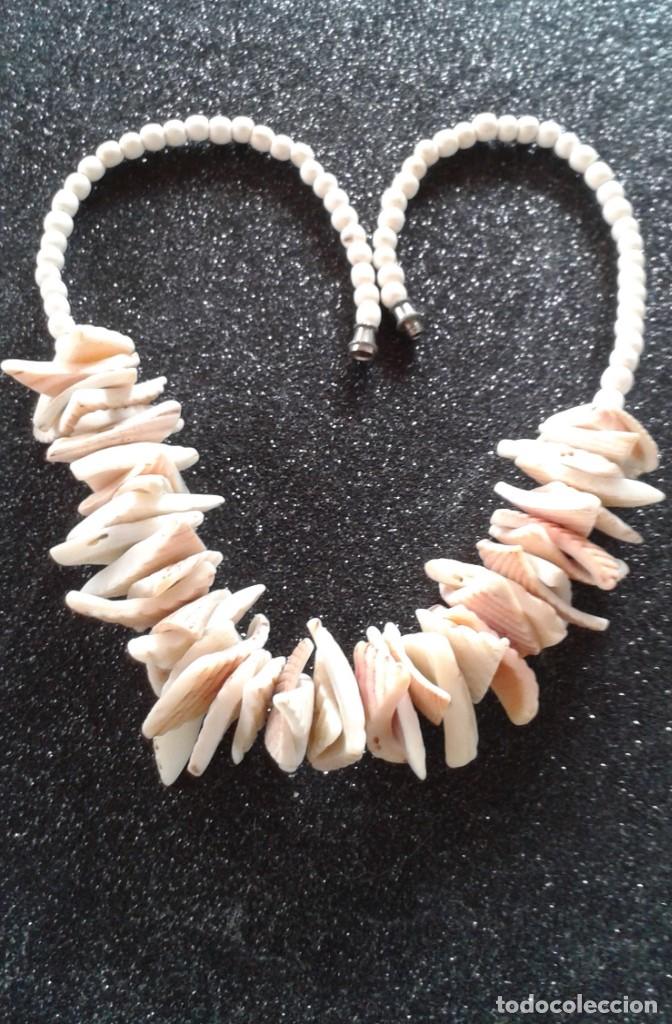 Vintage: COLLAR GARGANTILLA DE PIEZAS DE CONCHA - Foto 1