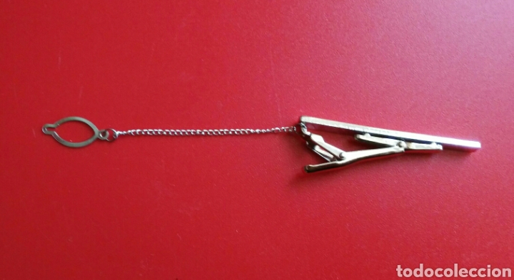 Vintage: PISACORBATAS. CLIP DE CORBATA. CON CADENA Y PIEDRA INCRUSTADA. ENVIO INCLUIDOL - Foto 5