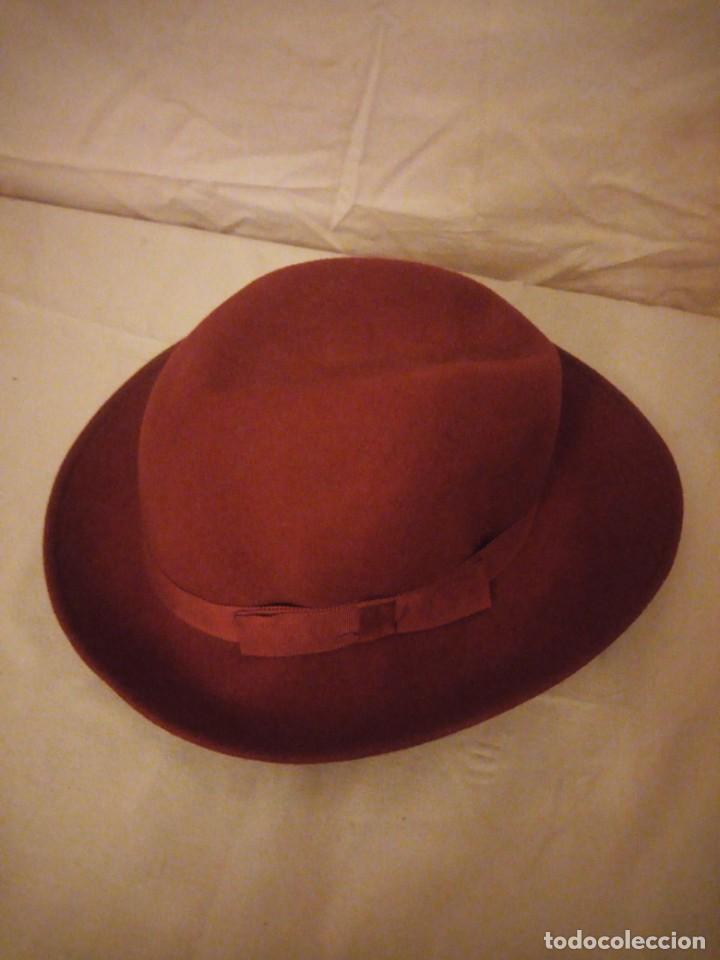 Vintage: Sombrero fedora flexible rojo. - Foto 3