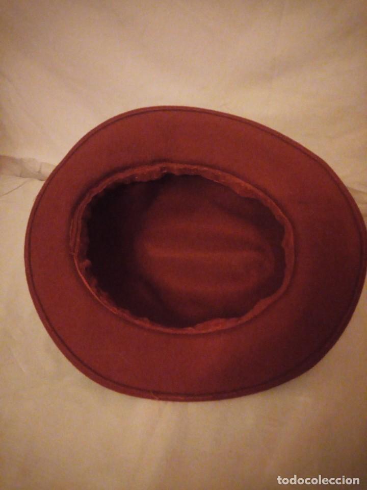 Vintage: Sombrero fedora flexible rojo. - Foto 4