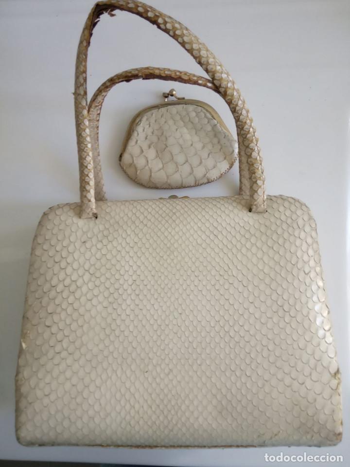 Vintage: Bolso blanco piel - Foto 1