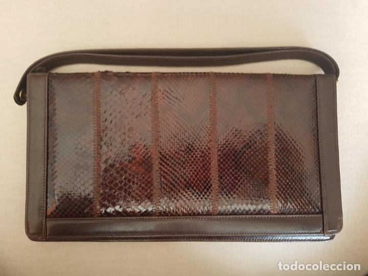 Vintage: Bolso tipo cluch piel de serpiente - Foto 1