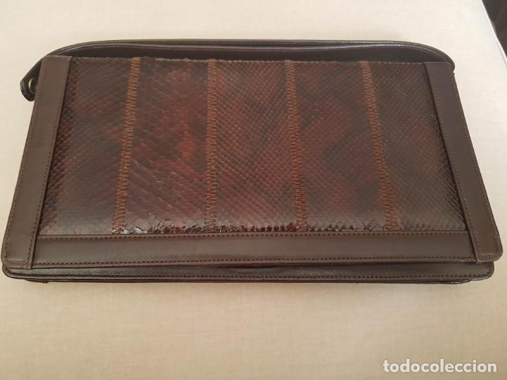 Vintage: Bolso tipo cluch piel de serpiente - Foto 2
