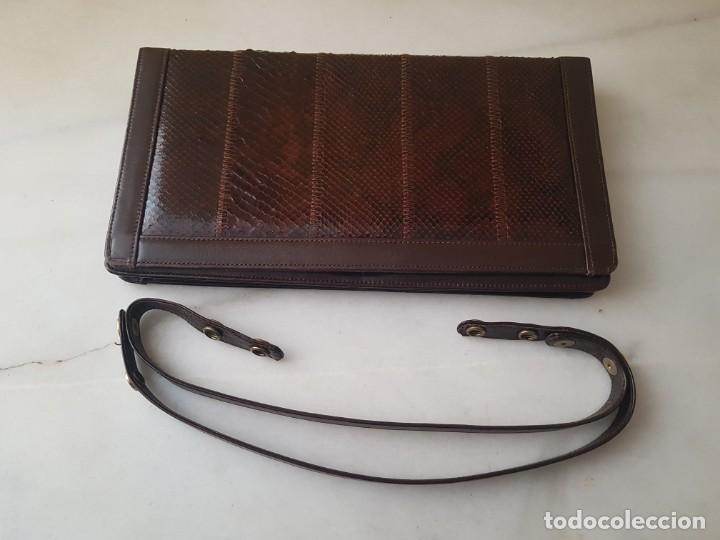 Vintage: Bolso tipo cluch piel de serpiente - Foto 7