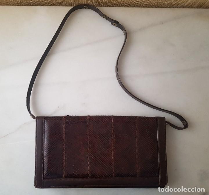 Vintage: Bolso tipo cluch piel de serpiente - Foto 8