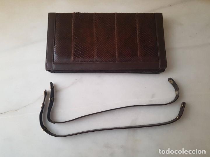 Vintage: Bolso tipo cluch piel de serpiente - Foto 9