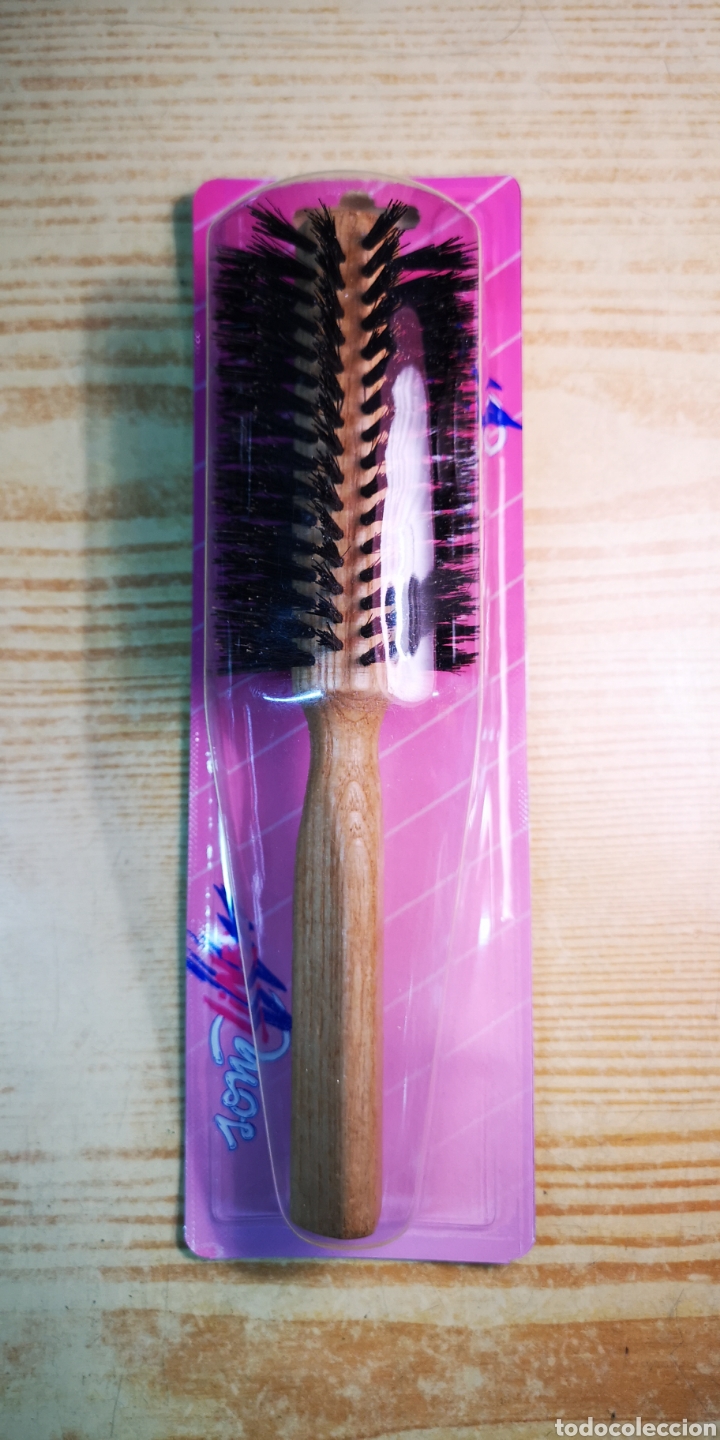 Vintage: Cepillo redondo de madera cabello mujer - Foto 1