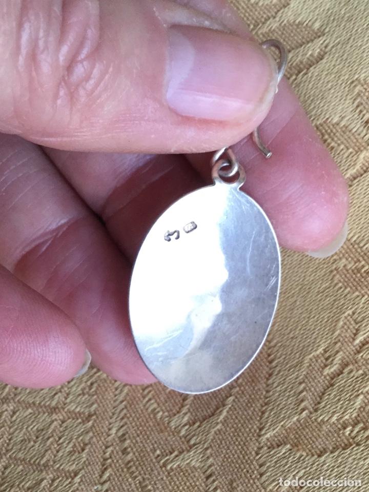 Vintage: PENDIENTES ORIENTALES DE PLATA DE LEY Y ESMALTE - Foto 6