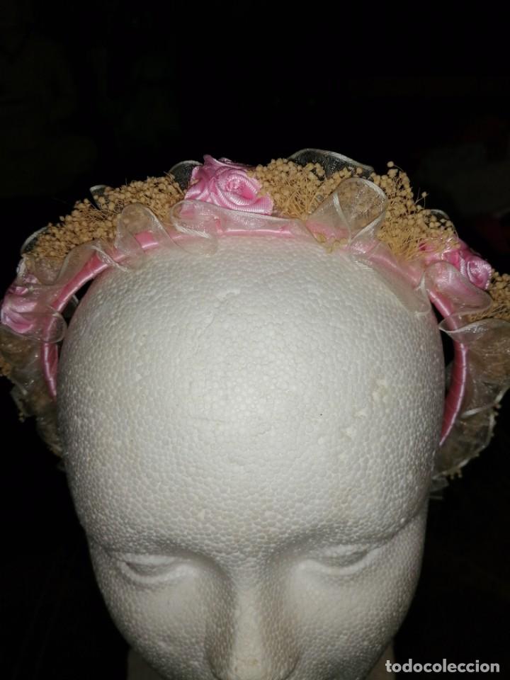Vintage: Diadema artesanal rosa - Foto 2