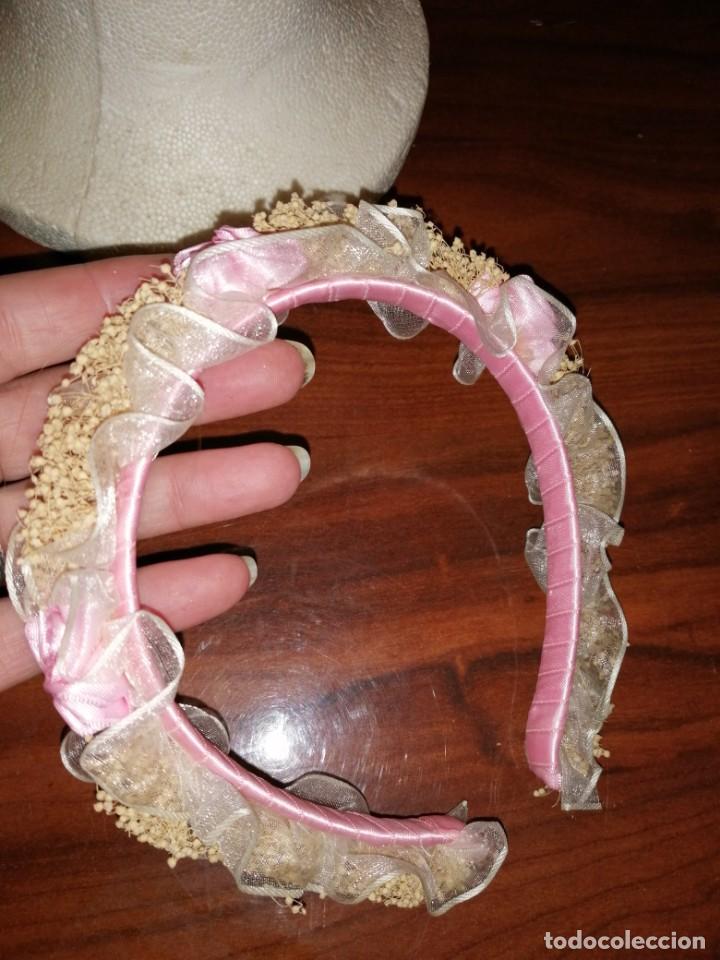 Vintage: Diadema artesanal rosa - Foto 6