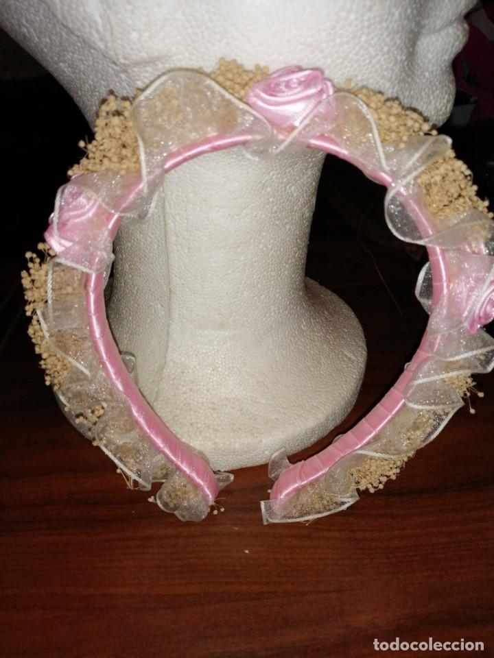 Vintage: Diadema artesanal rosa - Foto 9