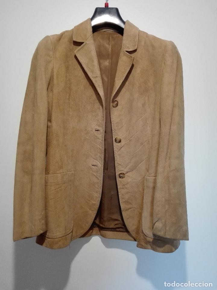 Vintage: Chaqueta serraje marron - Foto 1
