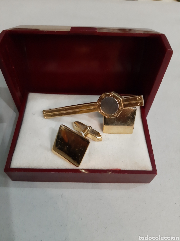 Vintage: Juego gemelos y prendedor corbata vintage - Foto 1