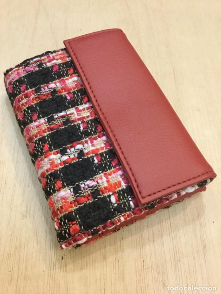 Vintage: CARTERA MONEDERO PIEL Y TEXTIL. NUEVA - Foto 1