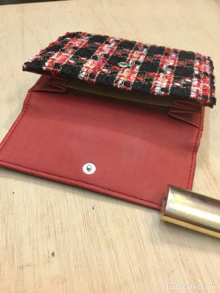 Vintage: CARTERA MONEDERO PIEL Y TEXTIL. NUEVA - Foto 3