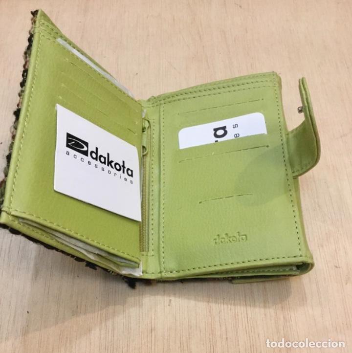 Vintage: Cartera monedero en piel y textil. NUEVA - Foto 3