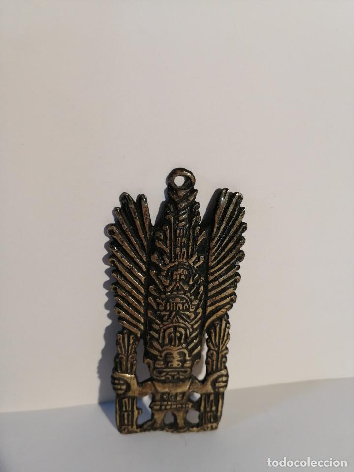 Vintage: Colgante estilo precolombino de bronce - Foto 2