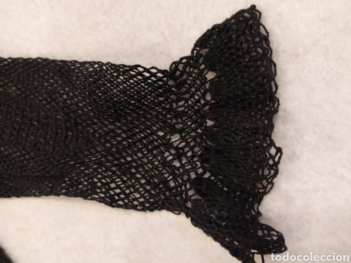 Vintage: Guantes negros de rejilla. - Foto 2