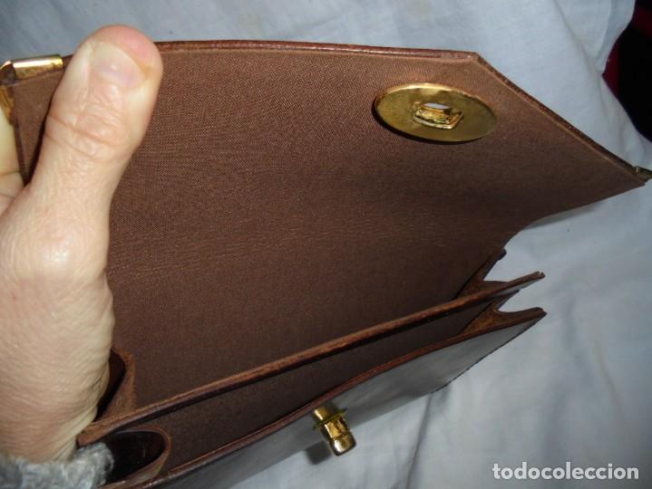 Vintage: BOLSO CARTERA DE CUERO MARRON - Foto 3