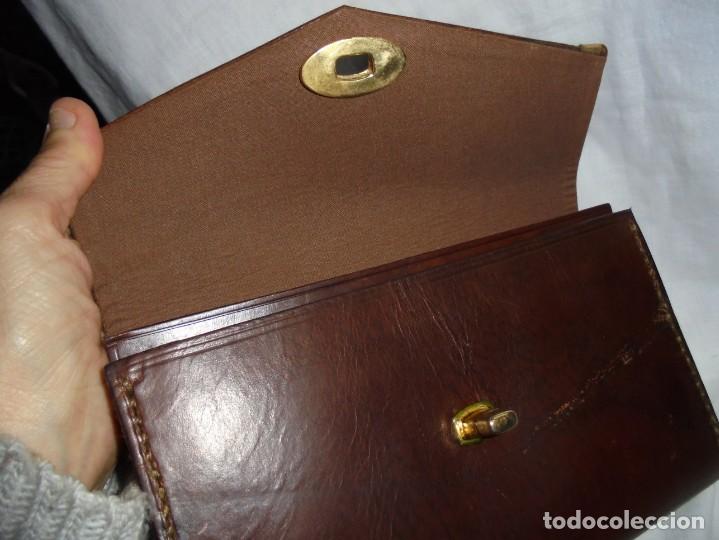 Vintage: BOLSO CARTERA DE CUERO MARRON - Foto 5