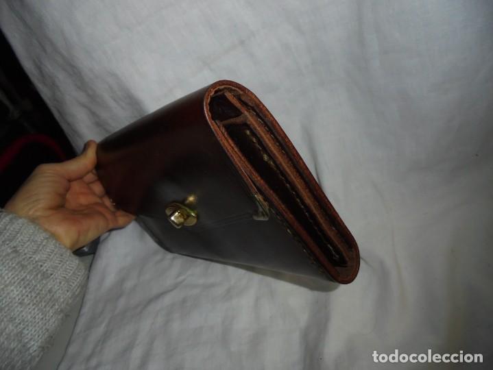 Vintage: BOLSO CARTERA DE CUERO MARRON - Foto 7