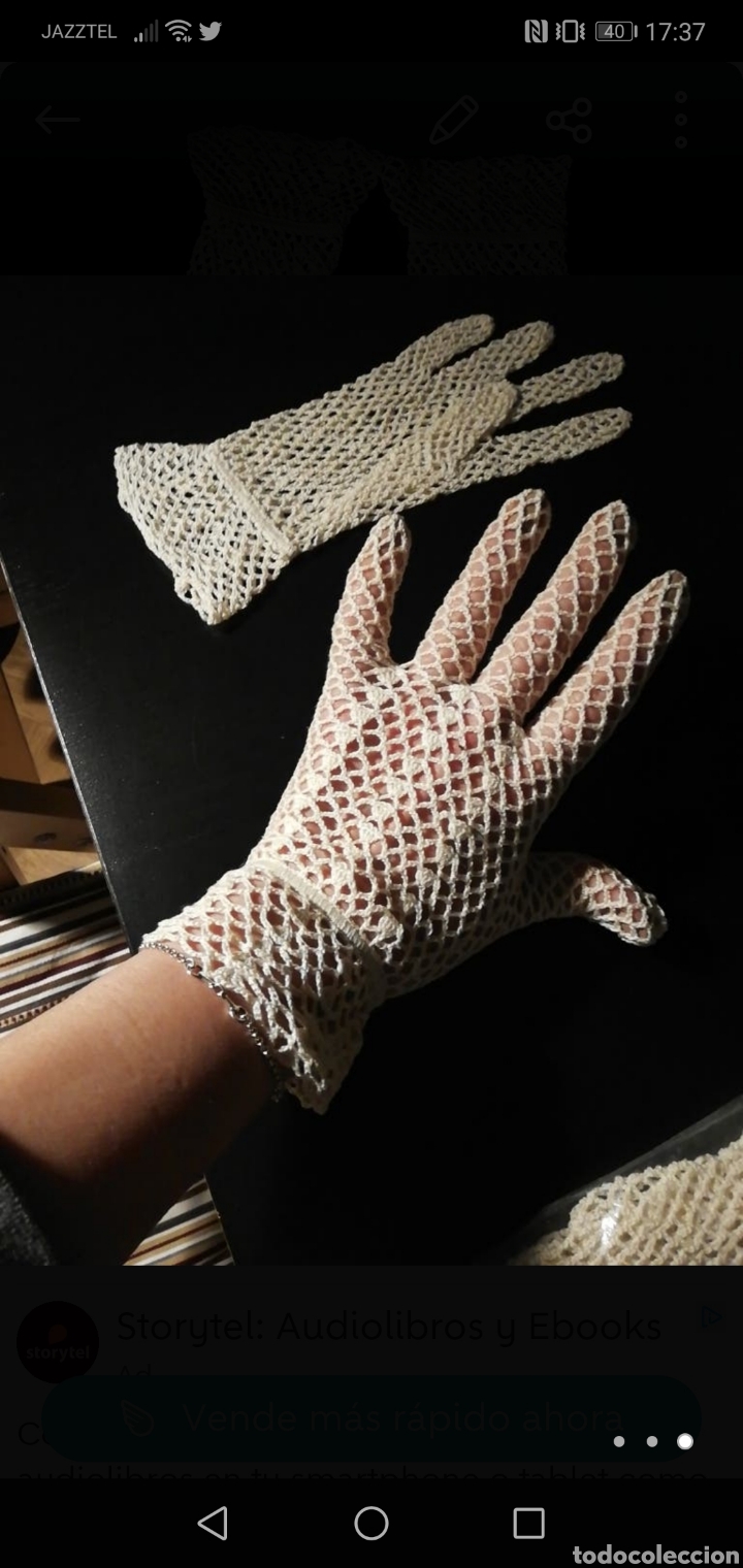 Vintage: Guantes Ganchillo Nuevos - Foto 2