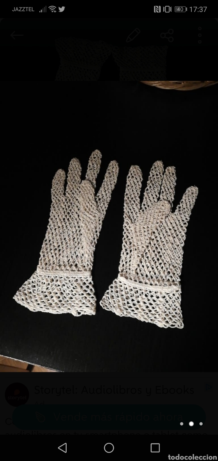 Vintage: Guantes Ganchillo Nuevos - Foto 3