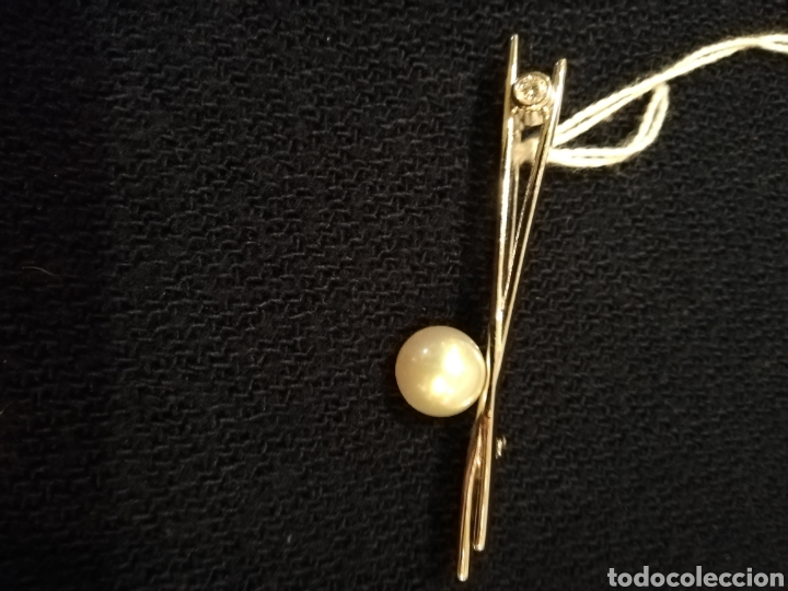 Vintage: Broche Plata y Perla Majorca y Zirconio - Foto 1
