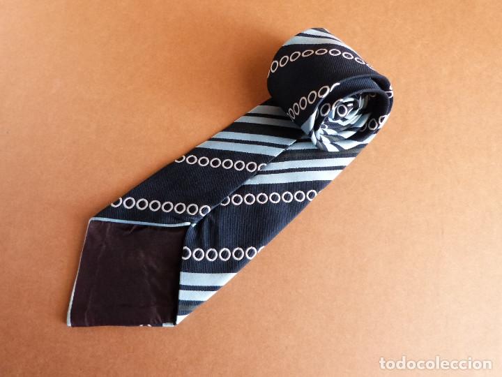 Vintage: Corbata vintage azul marino y azul claro - Foto 3