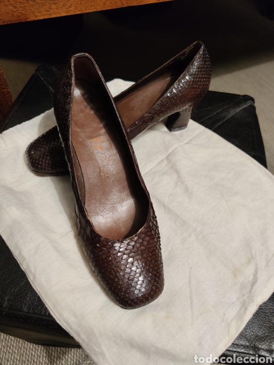 Zapatos Mujer Piel Serpiente Tacón