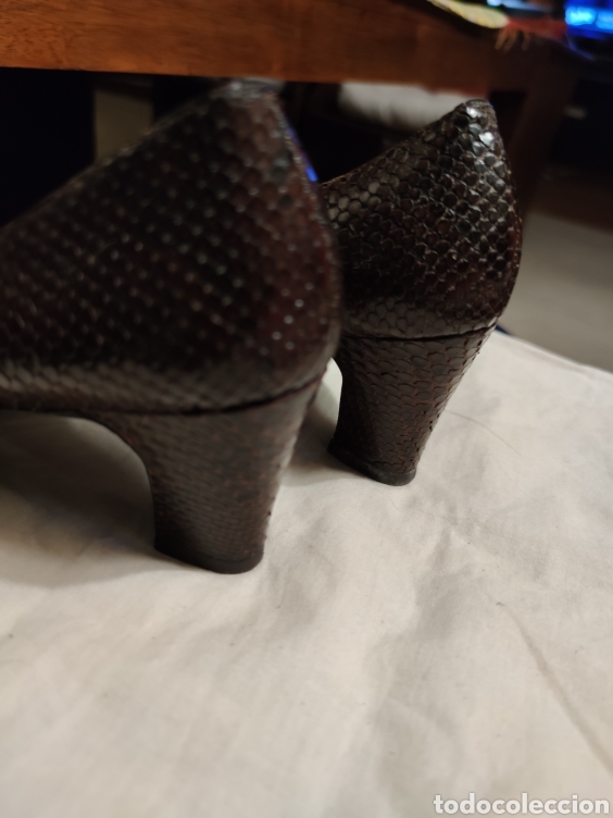 Vintage: Zapatos piel serpiente - Foto 5