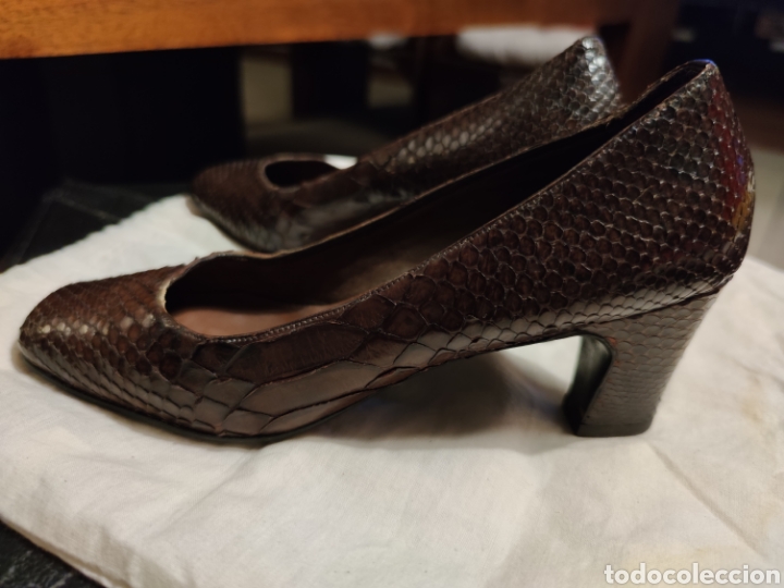 Vintage: Zapatos piel serpiente - Foto 6