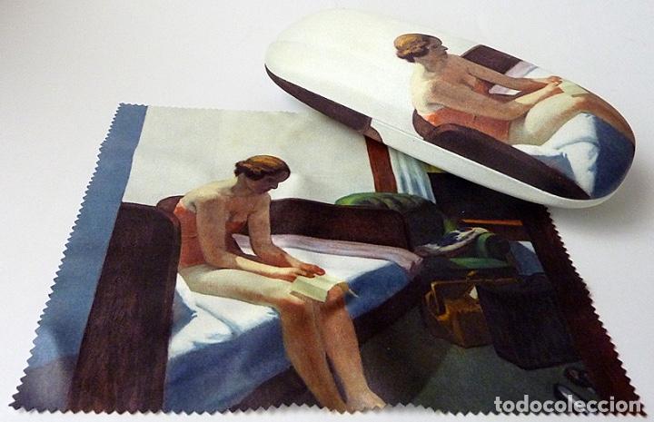 Vintage: ESTUCHE FUNDA GAFAS HOPPER (HABITACION DE HOTEL) + GAMUZA - MUSEO THYSSEN BORNEMISZA - NUEVO
