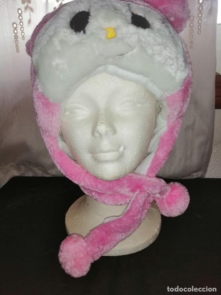 Vintage: Gorrito para ni&ntilde;a rosa y blanca - Foto 5