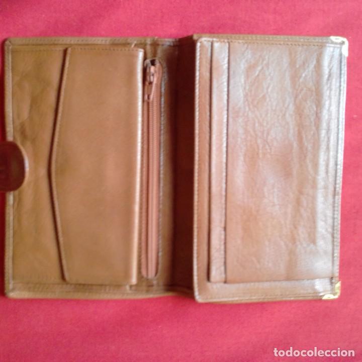 Vintage: CARTERA MUJER PIEL VACUNO MARRON CLARO - Foto 3