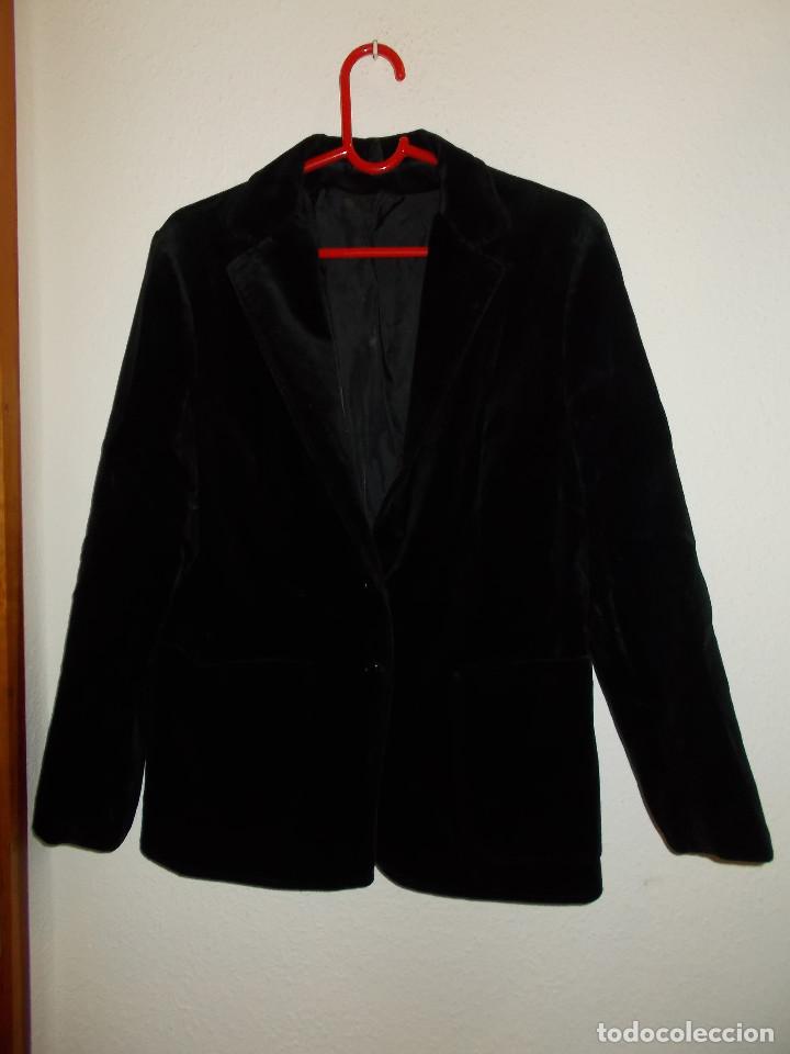 chaqueta terciopelo negro tipo americana señora - venta