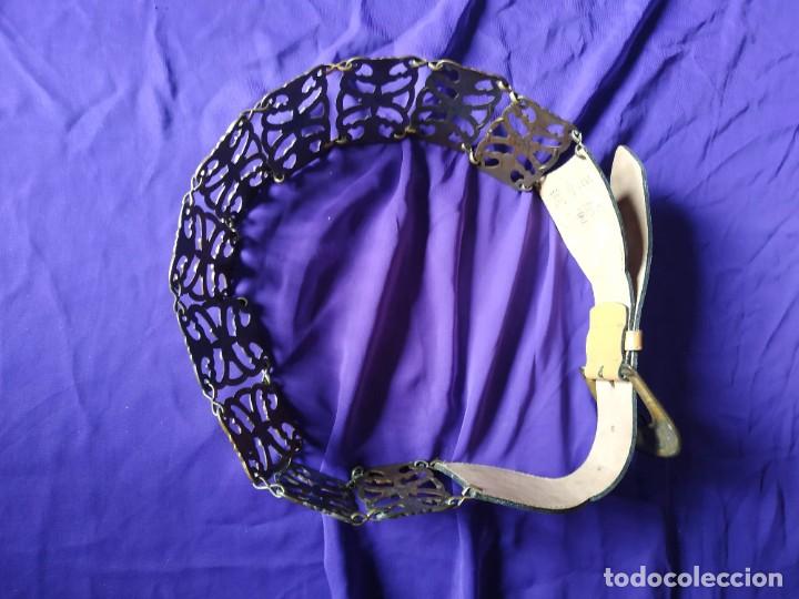 Vintage: Cintur&oacute;n de bronce y piel - Foto 1