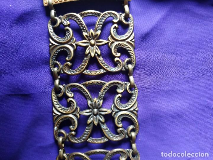Vintage: Cintur&oacute;n de bronce y piel - Foto 3