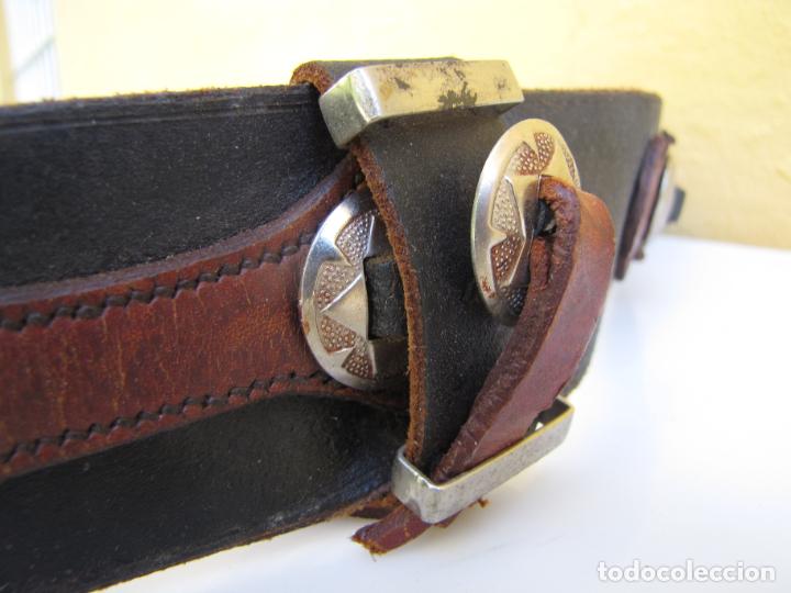 Vintage: 2- Cintur&oacute;n Solid Brass Hand Made Israel BUCKLER 70&acute;s - Foto 3