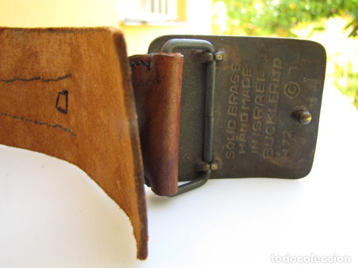 Vintage: 2- Cintur&oacute;n Solid Brass Hand Made Israel BUCKLER 70&acute;s - Foto 6