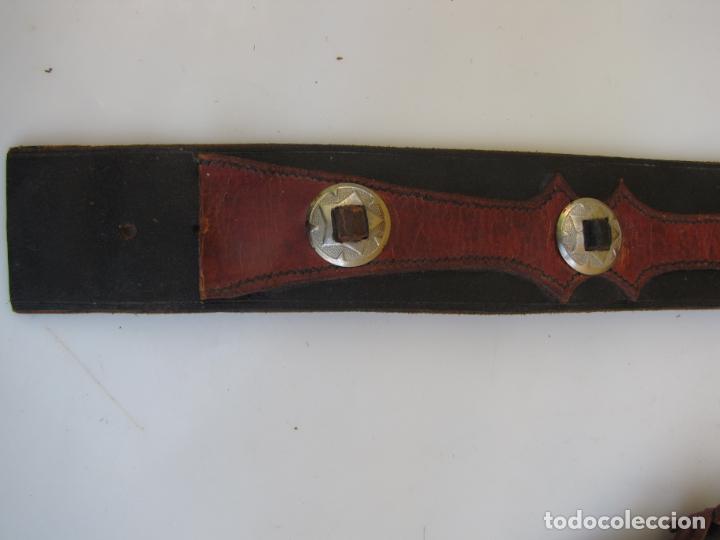 Vintage: 2- Cintur&oacute;n Solid Brass Hand Made Israel BUCKLER 70&acute;s - Foto 9