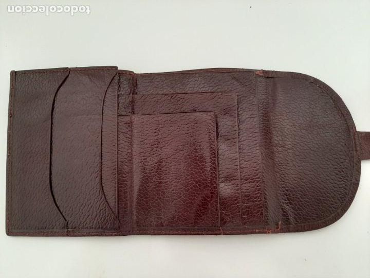 Vintage: BILLETERO CARTERA PIEL MARR&Oacute;N - Foto 2