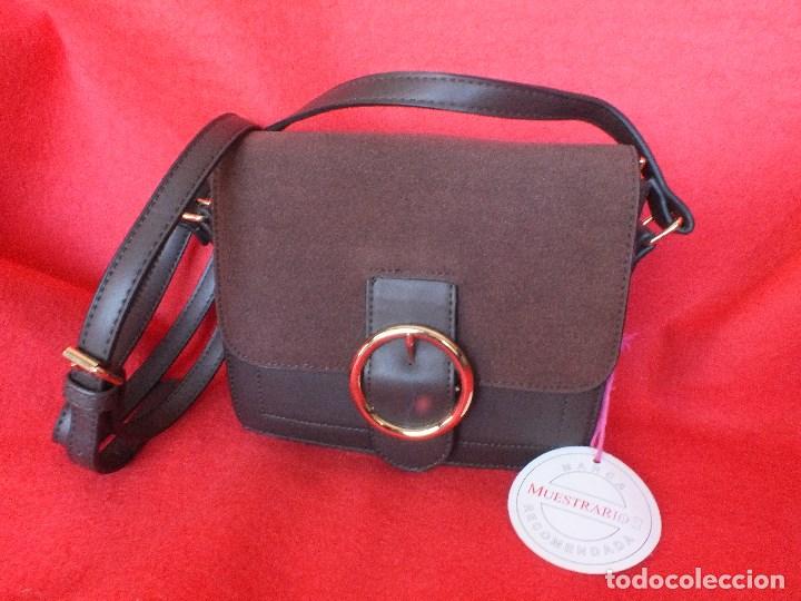 Vintage: BOLSO CON HEBILLA DORADA EN COLOR MARRON - Foto 3