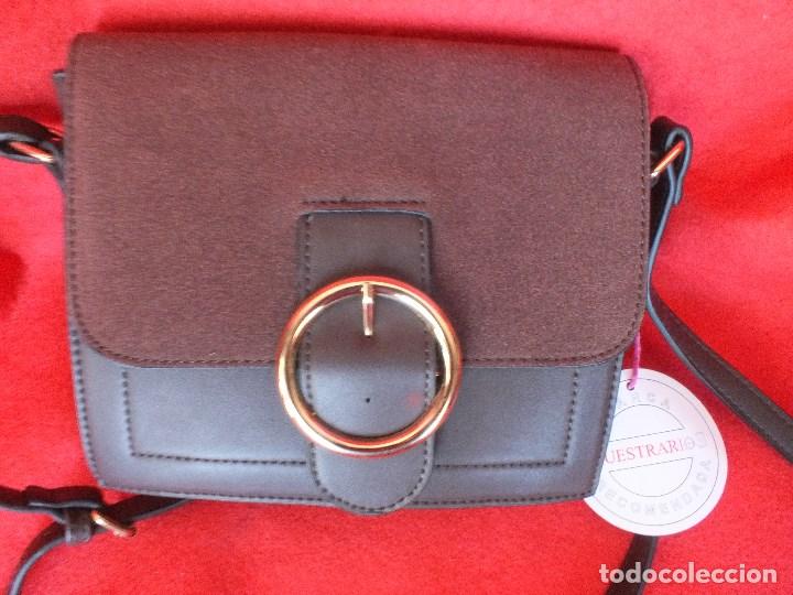 Vintage: BOLSO CON HEBILLA DORADA EN COLOR MARRON - Foto 6