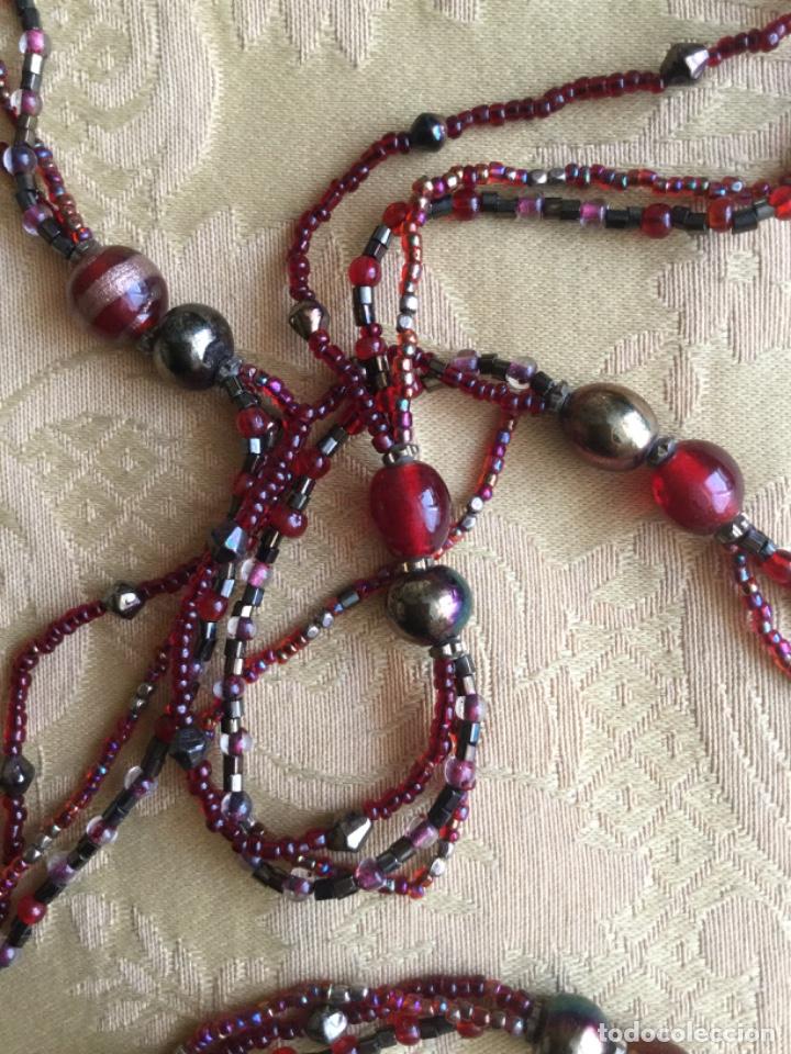 Vintage: COLLAR VINTAGE LARGO CRISTAL DE MURANO GRANATE - Foto 2