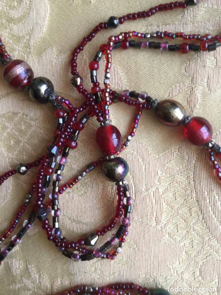 Vintage: COLLAR VINTAGE LARGO CRISTAL DE MURANO GRANATE - Foto 5
