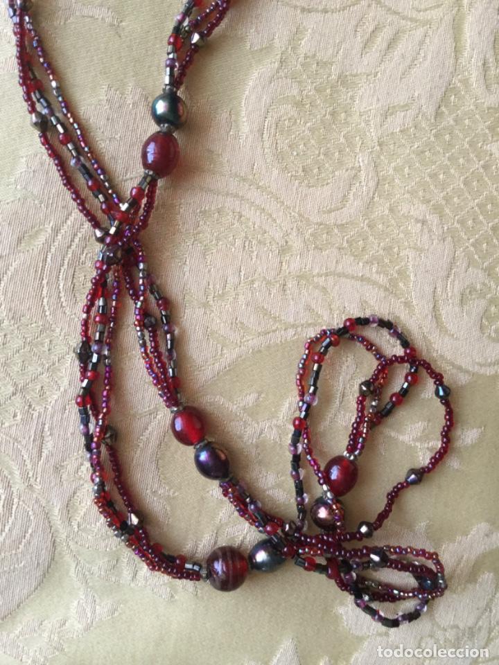Vintage: COLLAR VINTAGE LARGO CRISTAL DE MURANO GRANATE - Foto 6
