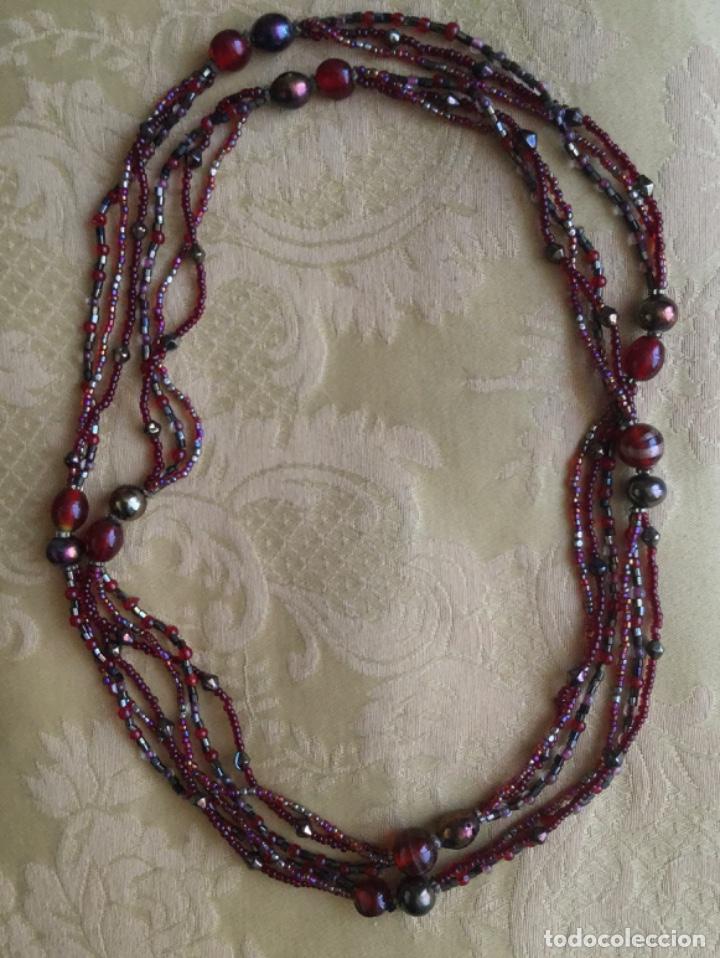 Vintage: COLLAR VINTAGE LARGO CRISTAL DE MURANO GRANATE - Foto 7